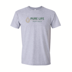 Pure Life Peptides Signature Tee | Heather Grey